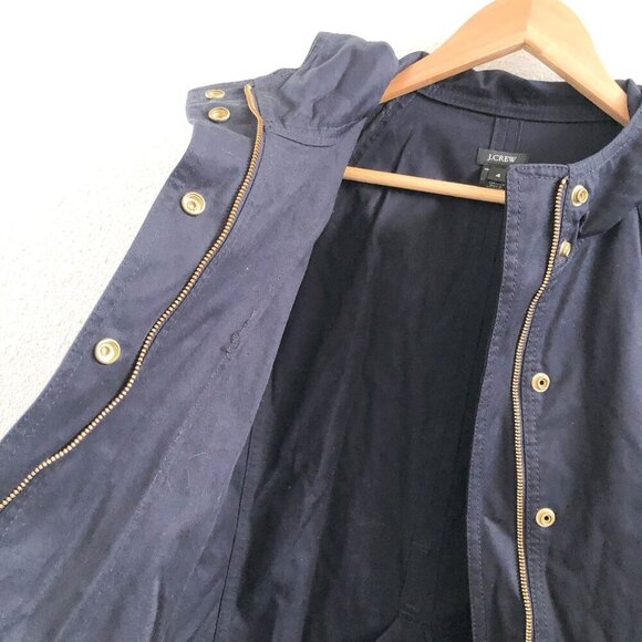 J. CREW J. Crew Matinee Hooded Trench Coat Style Size 4 - Picture 6 of 10